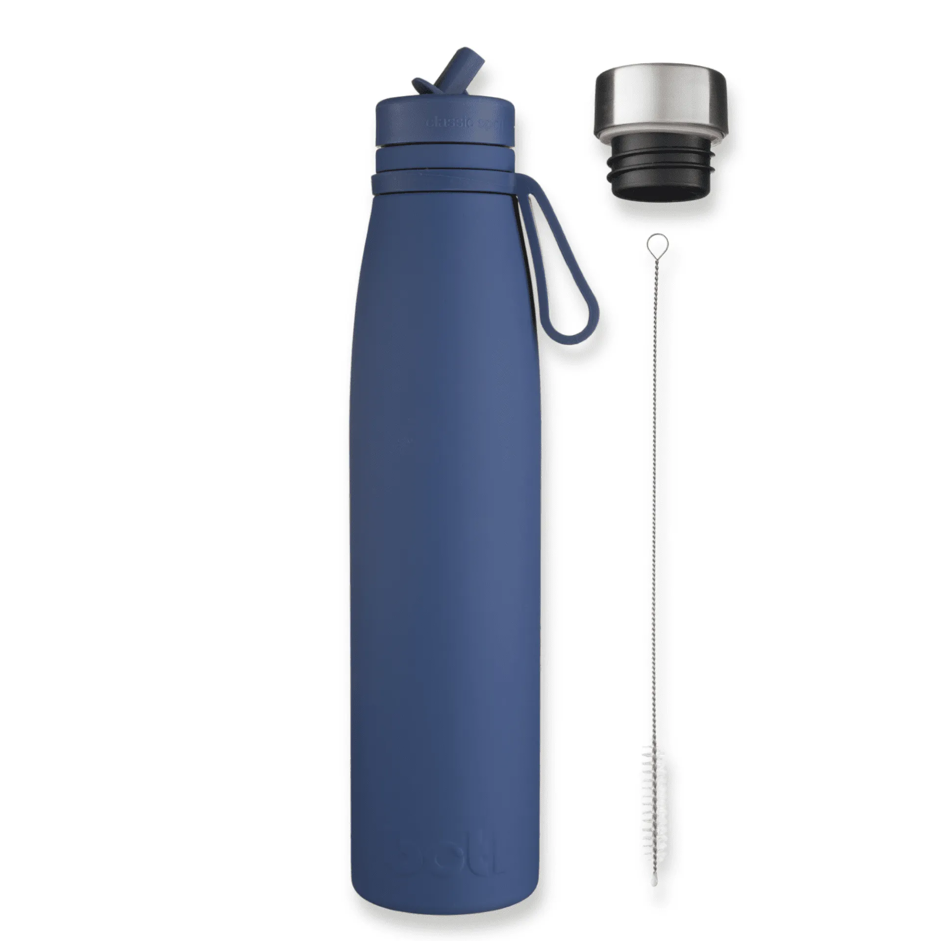 800ml Evolution dark blue stainless steel sports bottle BOTL one green bottle